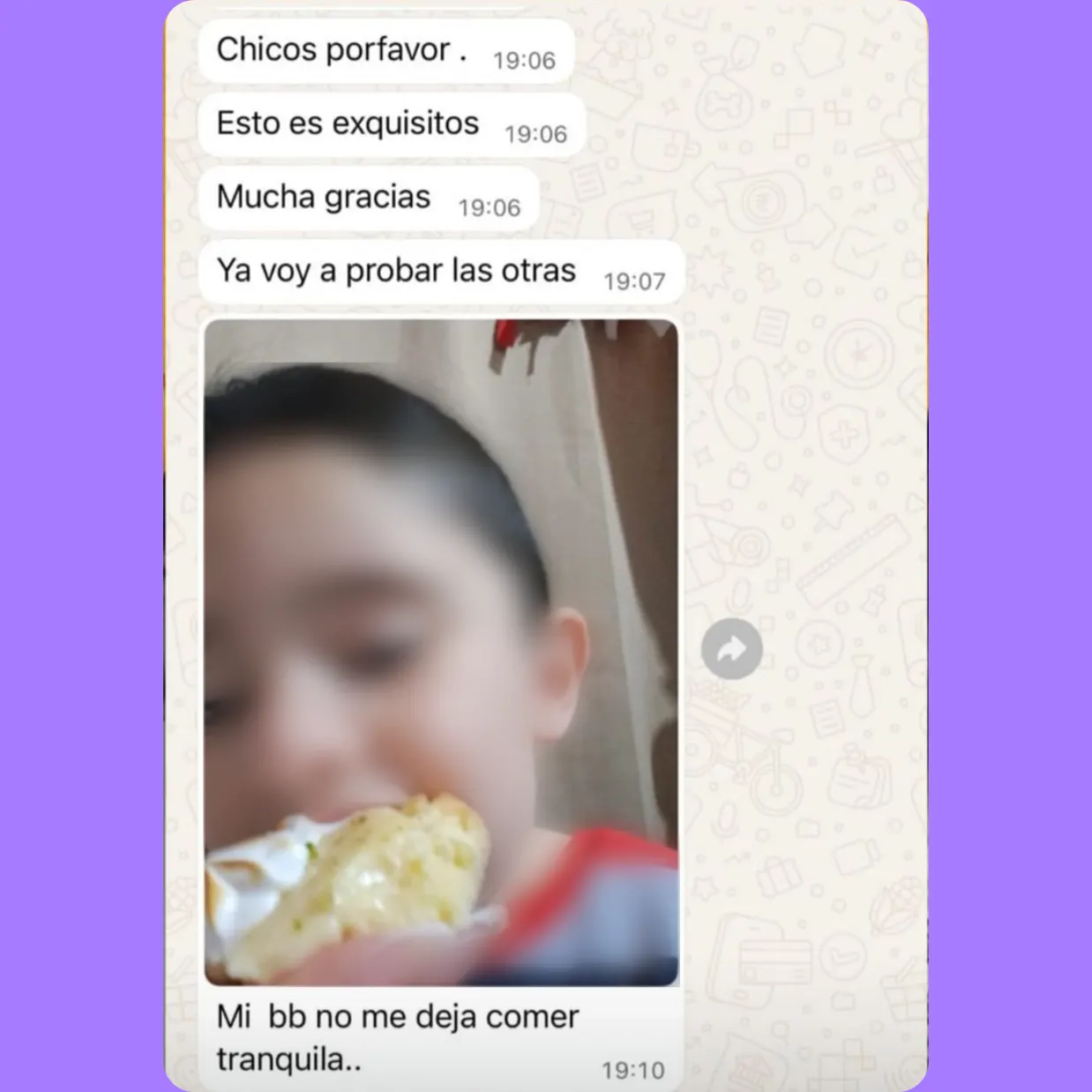 Cliente satisfecha con el ebook Crush Cookies